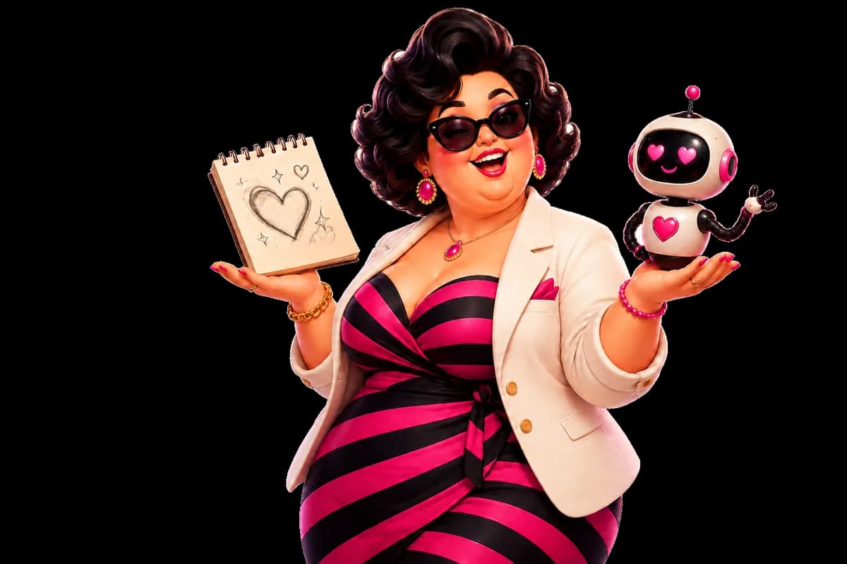 FatLady comparing human creativity and AI assistance
